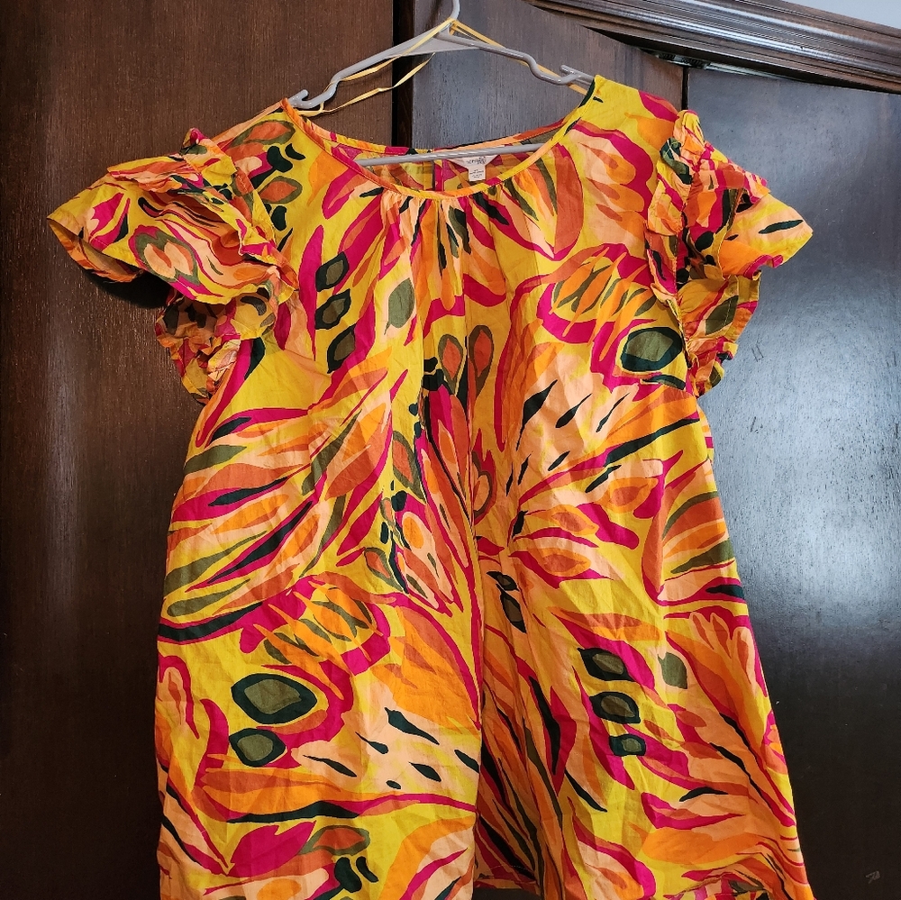Terra & sky ruffle sleeve shirt